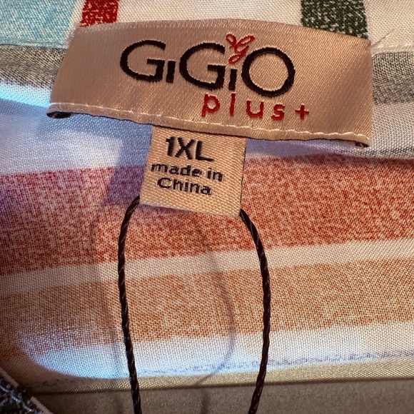 GiGiO Vibrant Striped Blouse - Picture 3 of 4